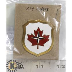 CDN FORCES EUROPE- ENAMELED COMMAND CAP BADGE