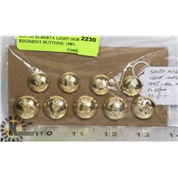 SOUTH ALBERTA LIGHT HORSE REGIMENT BUTTONS- 1985-