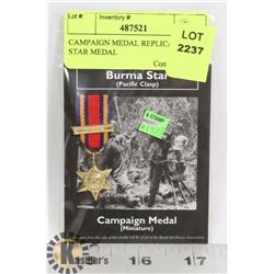 CAMPAIGN MEDAL REPLICA- BURMA STAR MEDAL