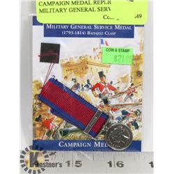 CAMPAIGN MEDAL REPLICA- MILITARY GENERAL SERVICE