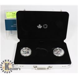 2017 RCM $20 SILVER W/ OVERLAY COIN SET OF 2 IN