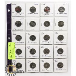 2010 CANADIAN OLYMPIC QUARTERS- 20 ASSORTED