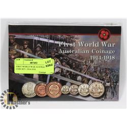 FIRST WORLD WAR AUSTRALIAN COIN SET- 1914-1918