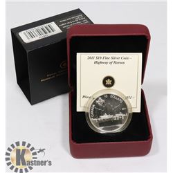 2011 RCM $10 FINE SILVER COIN- HIGHWAY OF HEROES