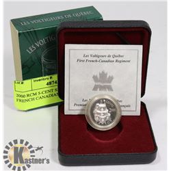 2000 RCM 5-CENT SILVER COIN- FRENCH CANADIAN