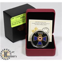 2017 RCM $20 FINE SILVER COIN- ORDER OF MILITARY