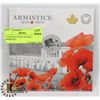 Image 1 : 2018 RCM $10 FINE SILVER COIN- ARMISTICE
