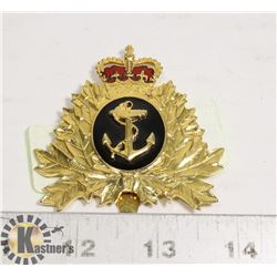 SOVIET ENAMELED ANCHOR HAT BADGE