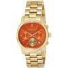 Image 2 : NEW MICHAEL KORS GOLD TONE ORANGE DIAL MSRP $345