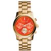 Image 7 : NEW MICHAEL KORS GOLD TONE ORANGE DIAL MSRP $345