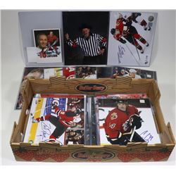 LOT OF 30 MOSTLY AUTOGRAPHED NHL PHOTOS
