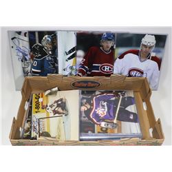LOT OF 30 MOSTLY AUTOGRAPHED NHL PHOTOS