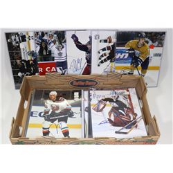 LOT OF 30 MOSTLY AUTOGRAPHED NHL PHOTOS