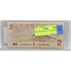 1986 TWO DOLLAR T/C CBJ5347951