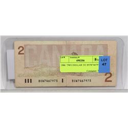 1986 TWO DOLLAR T/C BYW7467975
