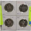 Image 1 : LOT OF 4 CANADIAN 50 CENT COINS - 1981 - 1985
