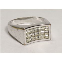 SWAROVSKI CRYSTAL MENS RING SIZE 8.5