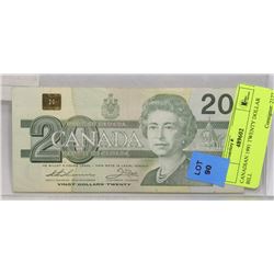 CANADIAN 1991 TWENTY DOLLAR BILL