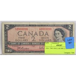 1954 TWO DOLLAR B/R LU2803090