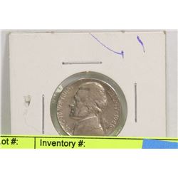 U.S 1946 NICKEL IN DISPLAY