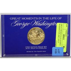 GREAT MOMENTS IN GEORGE WASHINGTON 24KT GOLD