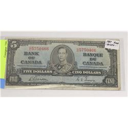 1937 FIVE DOLLAR BILL