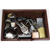 Image 1 : BOX OF VINTAGE WRIST WATCHES AND CIGARETTE