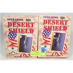 2 BOXES OF DESERT SHIELD UNOPENED TRADING