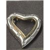 Image 2 : 57) 14K WHITE AND YELLOW GOLD DIAMOND SET HEART
