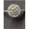 Image 2 : 39) 14K WHITE GOLD DIAMOND RING, SIZE 7