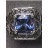 Image 2 : 50) 10K WHITE GOLD TANZANITE RING, SIZE 6.5