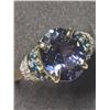 Image 2 : 42) 14K YELLOW GOLD TANZANITE, BLUE TOPAZ &