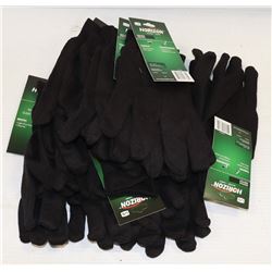 BOX WITH 10 PAIRS OF SZ L HORIZON TEXTILE GLOVES