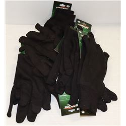 BOX WITH 10 PAIRS OF SZ L HORIZON TEXTILE GLOVES