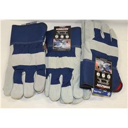 BOX WITH 3 PAIRS OF HORIZON 2XL WINTER WORK GLOVES