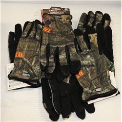 BOX WITH 5 PAIRS OF TRUE GRIP CAMOUFLAGE XL GLOVES