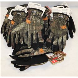 BOX WITH 12 PAIRS OF SZ M CAMOUFLAGE GLOVES
