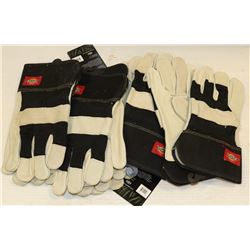 BOX WITH 6 PAIRS OF DICKIES SZ L WORK GLOVES BLACK