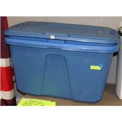 SET OF TWO LARGE PLASTIC STORAGE BINS