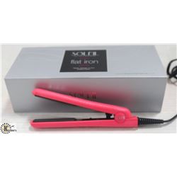 SOLEIL PINK MINI FLAT IRON W/ CERAMIC PLATES