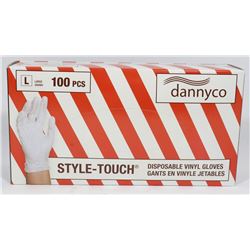 BOX OF 100 SIZE LG DANNYCO RUBBER GLOVES