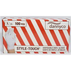 BOX OF 100 SIZE LG DANNYCO RUBBER GLOVES
