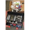 Image 1 : BOX OF GARAGE TEMS INCLUDING TOOL BOX