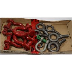 LOT OF CROSBY CLIPS AND EYEBOLTS