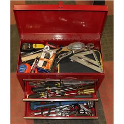 4 SHELVE TOOL CHEST LOADED WITH TOOLS