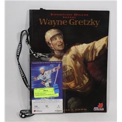 WAYNE GRETZKY COMMEMORATIVE BOOK OCT 1, 1999
