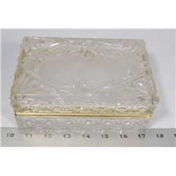 CRYSTAL JEWELRY BOX 7" X 4.5" X 3"