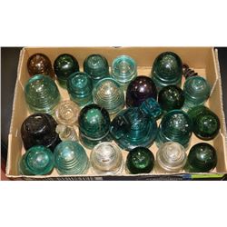 FLAT OF UNIQUE ANTIQUE INSULATORS