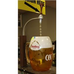 3 FT 1970'S HEIDELBERG ROTATING BEER BAR SIGN