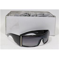 BOX OF BLACK DESIGNER SUNGLASSES